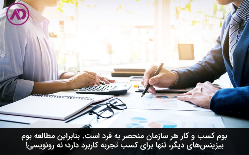 نمونه بوم کسب و کار تکمیل شده