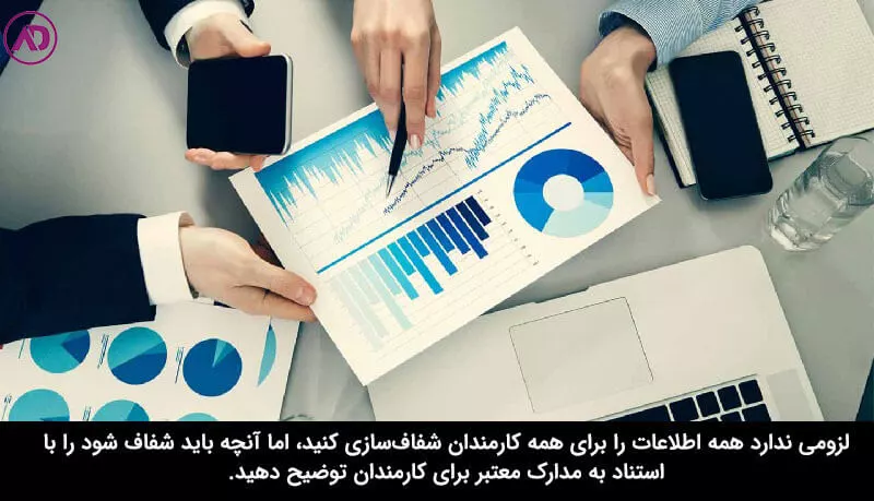 آمادگی برای پاسخگویی به سوالات مختلف جهت شفاف سازی سازمانی