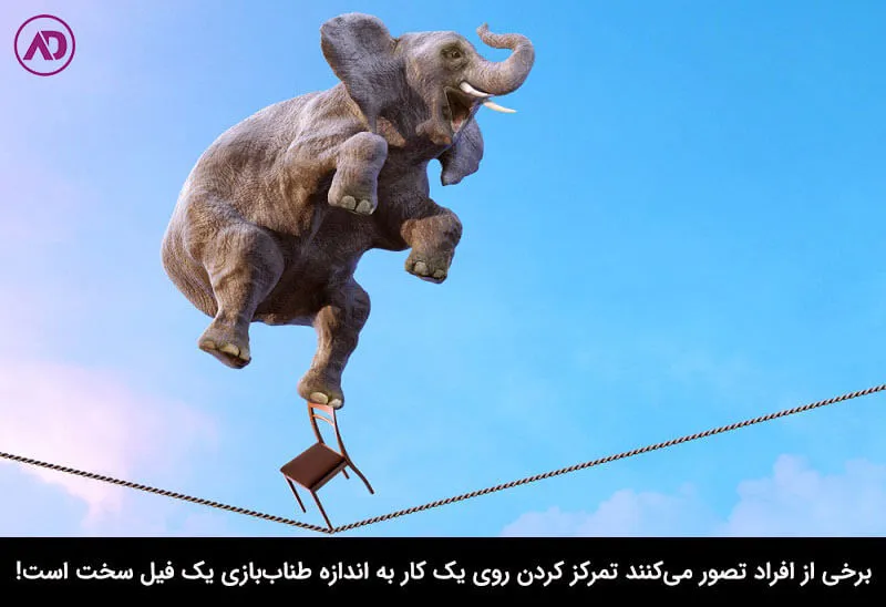 آنچه با تمرکز در کار اشتباه می‌گیریم