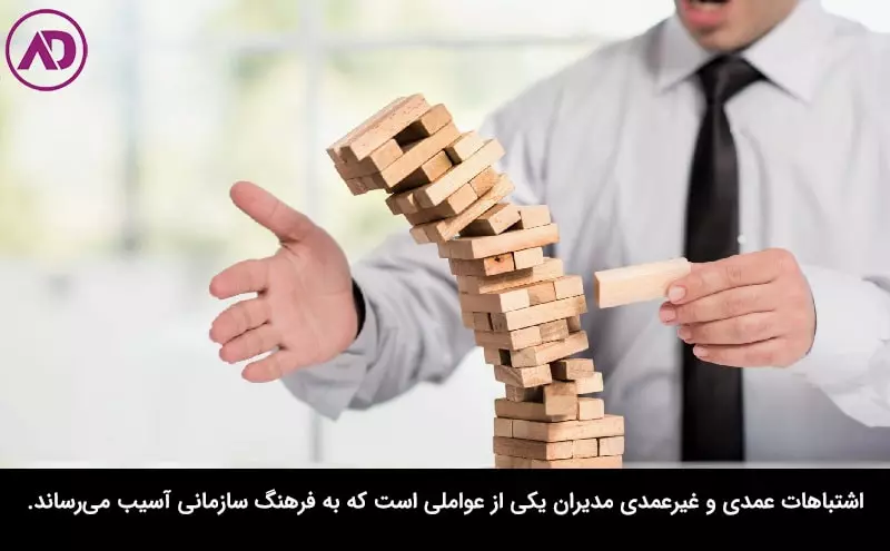تاثیر اشتباهات مدیران روی فرهنگ سازمانی