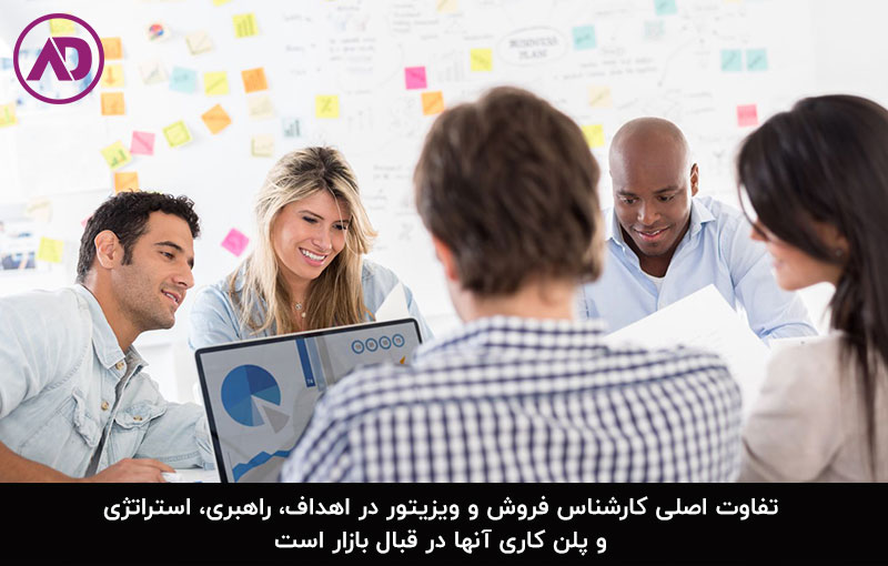 تفاوت ویزیتور و کارشناس فروش